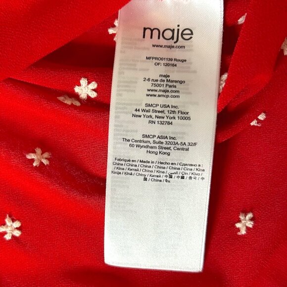 Maje Raola floral-embroidered dress /SIZE 36 (U.S. Small) - Picture 9 of 14